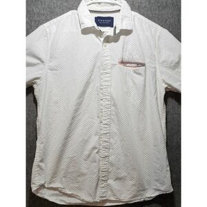 Zip Code Dotted Short Sleeve Button Up Men's Size USA Medium